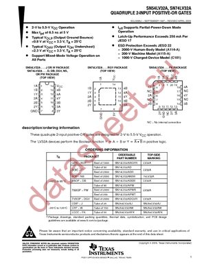 SN74LV32ANSR datasheet  